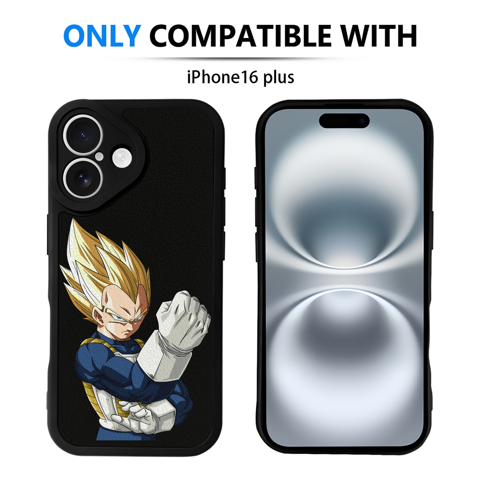 （画像用） ドラゴンボール ベジータ四世（Bejīta Yonsei）DRAGON BALL Vegeta IV 【iPhone 16シリーズ対応】シリコンスマホケース（レザー調） 材質：シリコン